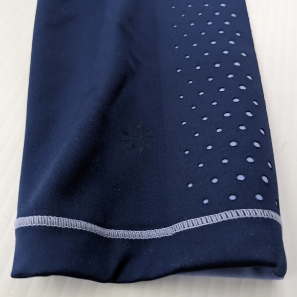Athleta Girl Capri Leggings - Periwinkle and Navy Blue - Sz. Medium - Picture 7 of 9